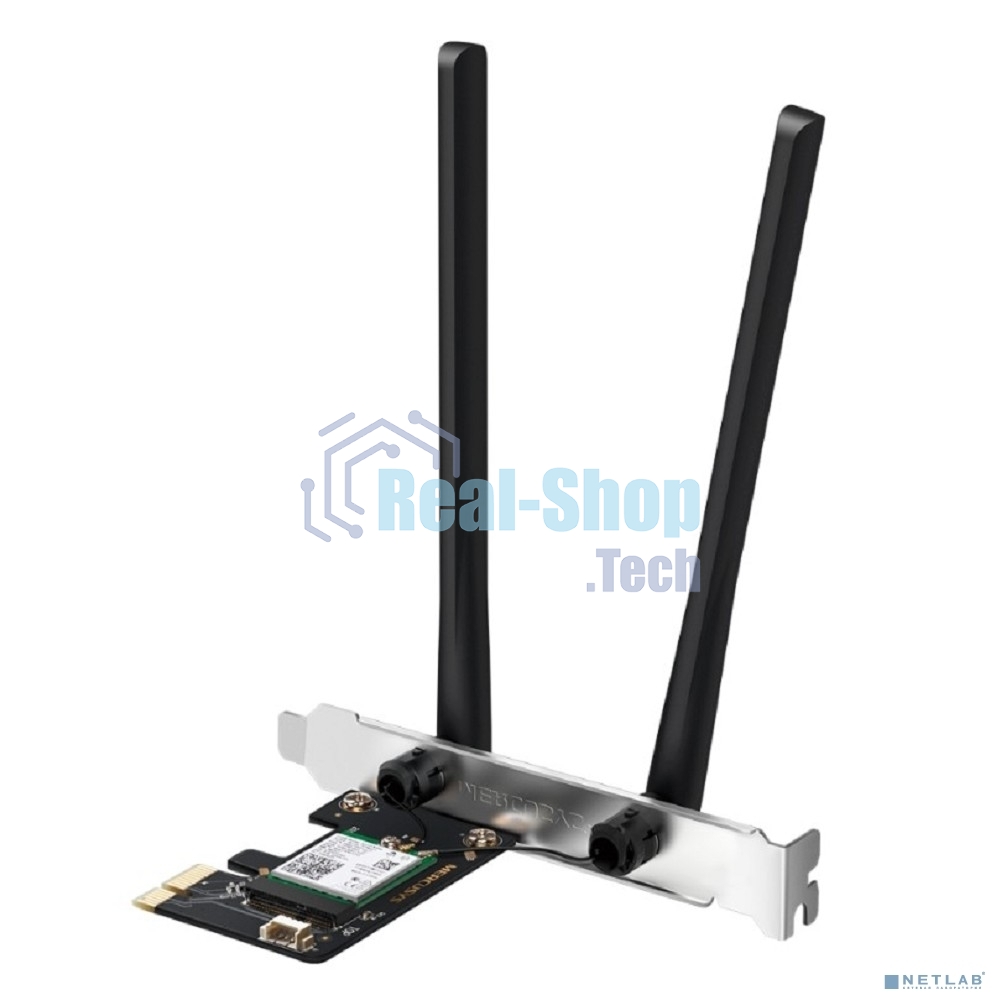 Сетевой адаптер Wi-Fi + Bluetooth Mercusys MA80XE AX3000 PCI Express (ант.внеш.несъем.) 2ант.
