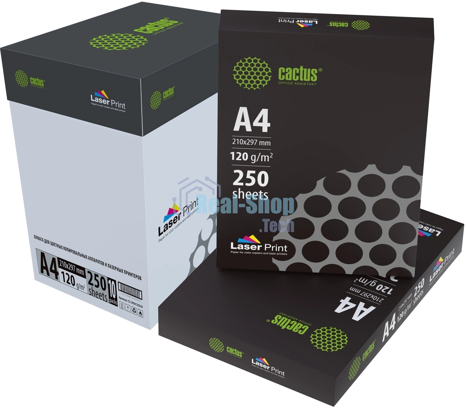 Бумага Cactus CS-LPA4120250 A4/120г/м2/250л./белый для лазерной печати