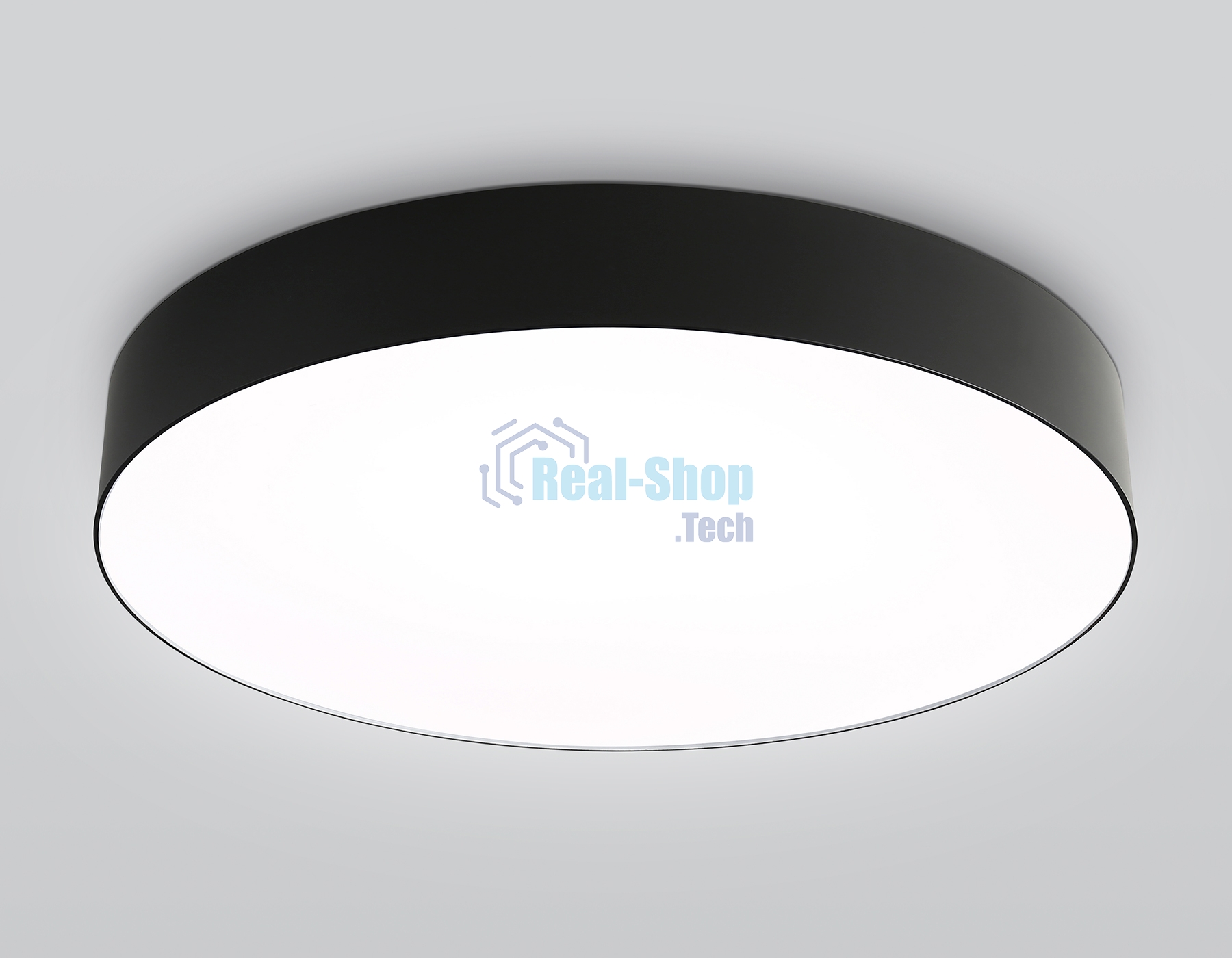 Потолочный светодиодный светильник Ambrella light FZ1365 BK черный IP20 60W 3000-6500K 490*80 (ПДУ ИК)