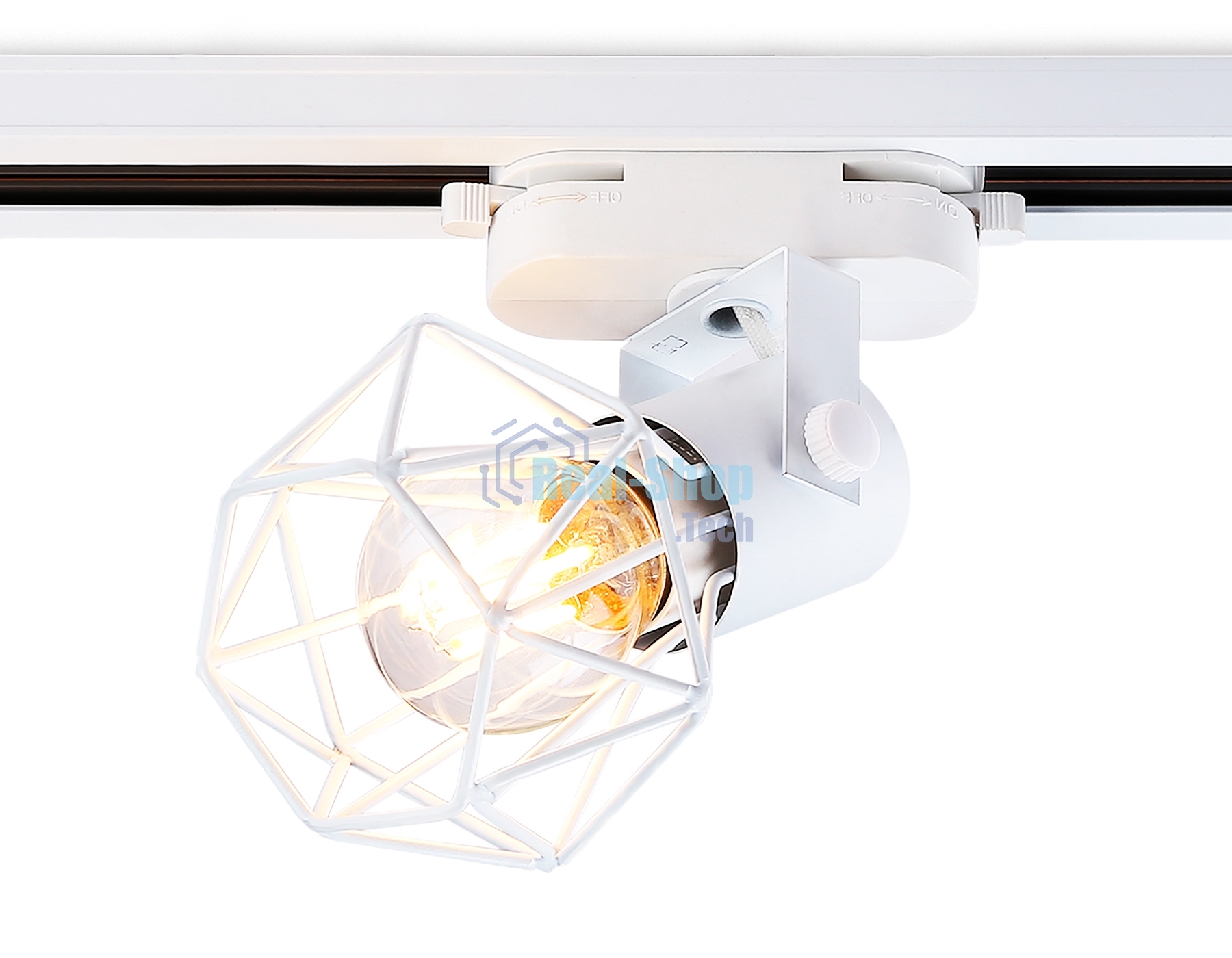 Трековый однофазный светильник Ambrella light GL5001 WH белый E27 max 40W D92*163