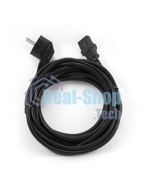 Кабель питания Cablexpert PC-186-1-3M, 3м, Schuko- C13, 3x1кв.мм, черный, с заземлением, пакет
