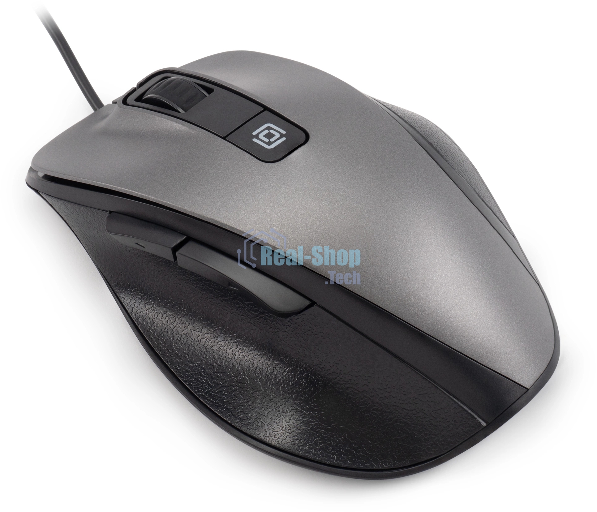 Мышь проводная Oklick 504M черный/серый, 3600 dpi, USB, кнопки - 6