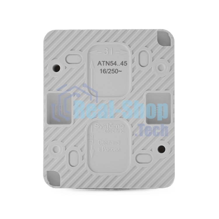 Розетка 1-м ОП AtlasDesign Profi54 16А IP54 250В с заземл. защ. шторки белый SchE ATN540145