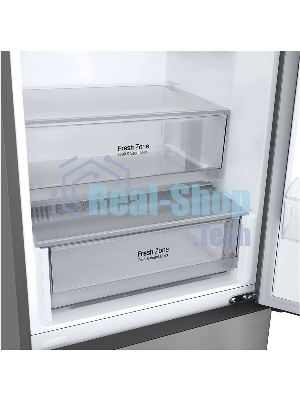 Холодильник LG GC-B459ANMW серебристый двухкамерный 234/110л морозилка снизу, No Frost
