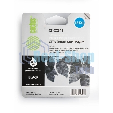Картридж струйный Cactus CS-CC641 №121XL черный (18 мл.) для HP DJ D1663/D2563/D2663/D5563/F2423/F2483