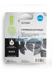 Картридж струйный Cactus CS-CC641 №121XL черный (18 мл.) для HP DJ D1663/D2563/D2663/D5563/F2423/F2483