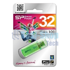 Флешка USB Silicon Power R/W 32Gb Helios 101 SP032Gb,UF2101V1N USB 2.0 зеленый