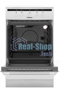 Плита электрическая Hansa FCCW54002 белый, конфорок 4 шт, духовка 68 л, 50 см x 85 см x 60 см