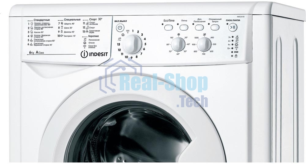 Стиральная машина Indesit IWSC 6105 белый, загрузка фронтальная 6 кг, 1000 об/мин., класс: А