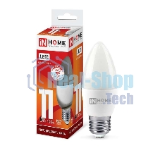Лампа светодиодная LED-СВЕЧА-VC 11Вт 230В E27 6500К 990лм IN HOME 4690612024868