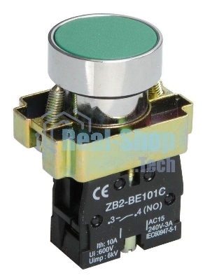 Кнопка LAY5-BA31 без подсветки зел. 1з ИЭК BBT60-BA-K06