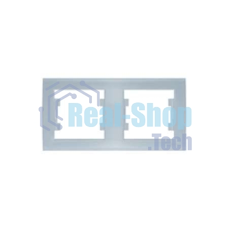 Рамка 2-м Бриллиант горизонт. серебр. UNIVersal 7949711