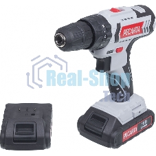 Дрель-шуруповерт аккумуляторная Ресанта ДА-18-2ЛК-У 75/14/6, Аккумуляторная, 18В, 2 АКБ, Ударная, Кейс