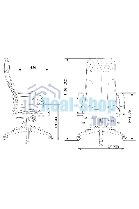 Кресло руководителя Бюрократ CH-608 Fabric черный Light-20 крестовина пластик
