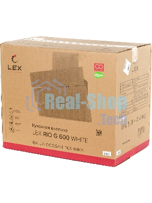 Вытяжка каминная LEX Rio G 600 белая, 60 см, 700 куб. м/ч, 44 дБ