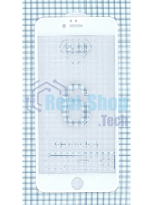 Защитное стекло 6D для Apple iPhone 6/6S Plus белый