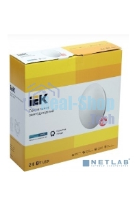 Светильник Iek LDPB0-1003-24-4000-K01 LED ДПБ 1003 24Вт IP20 4000K круг белый диаметр 380 мм, световой поток 1440 Лм