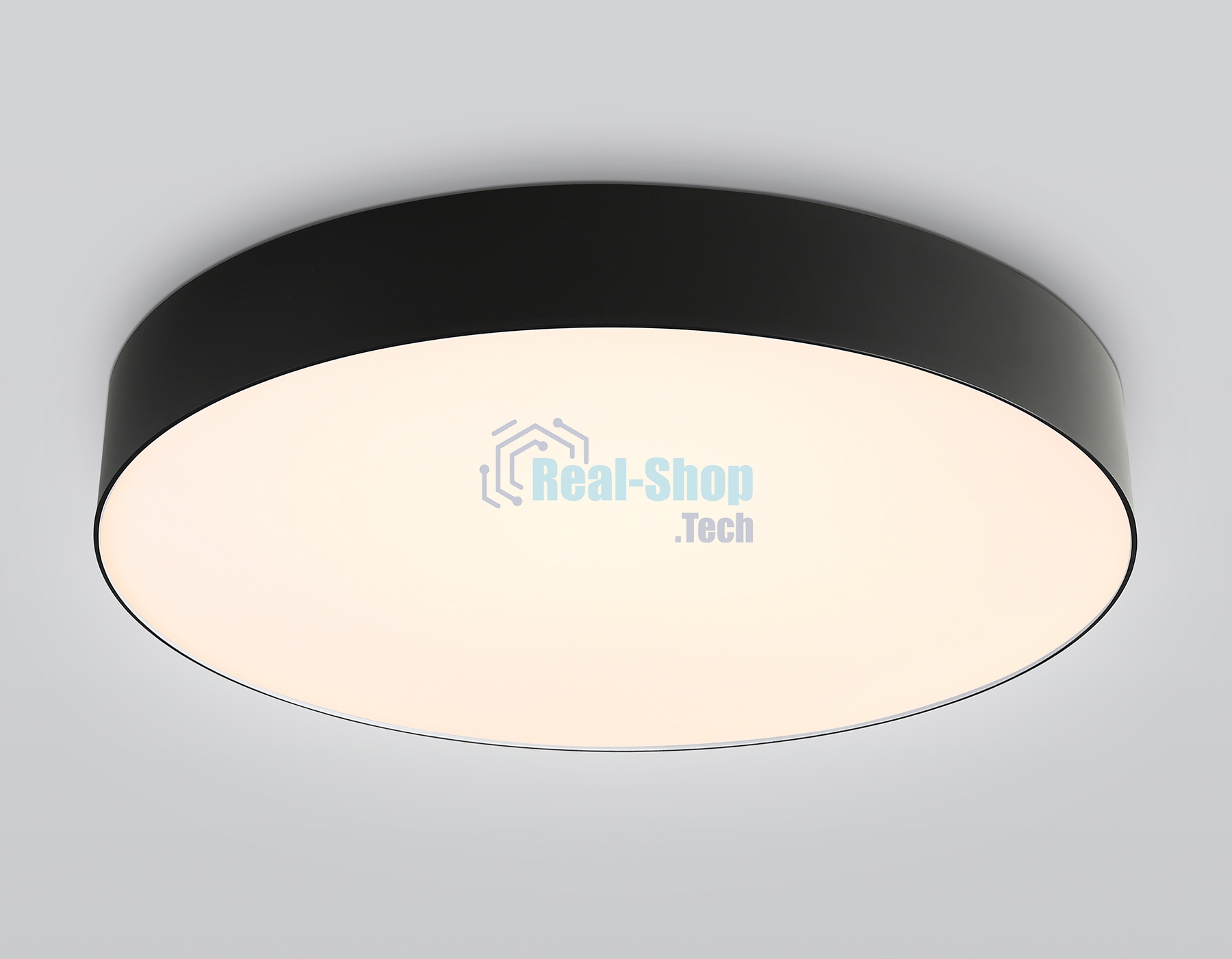 Потолочный светодиодный светильник Ambrella light FZ1365 BK черный IP20 60W 3000-6500K 490*80 (ПДУ ИК)