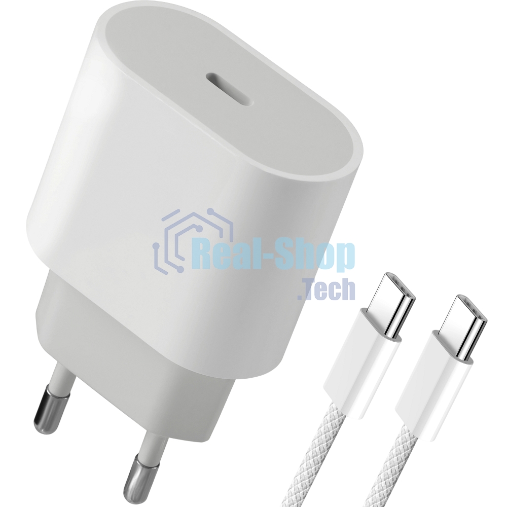 Сетевое зарядное устройство Defender UPA-121 20W, USB C,кабель Type-C,белый