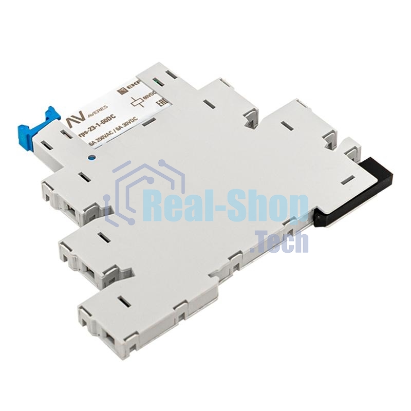 Реле промежуточное РП slim 23/1 6А 230В AC с розеткой в сборе EKF rps-23-1-60-rms230AC