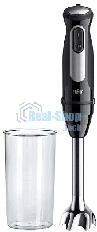 Блендер погружной Braun MQ55001MBK черный/серебристый, 1000 Вт, 25 скоростей, турбо
