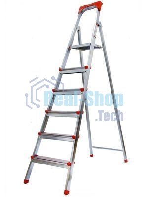 Стремянка FIT 65334стальная 6 ступеней вес 9.1кг