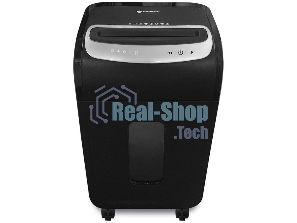 Шредер ГЕЛЕОС УМ35-5, (DIN P-5), фрагмент 1,9х14мм, 24-27 лист (70г/м2), CD/пл.карты/скрепки/скобы, 35 литров 