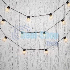 Лофт-гирлянда Neon-night светодиодная 5 м, черный ПВХ, 20 LED, теплое белое свечение