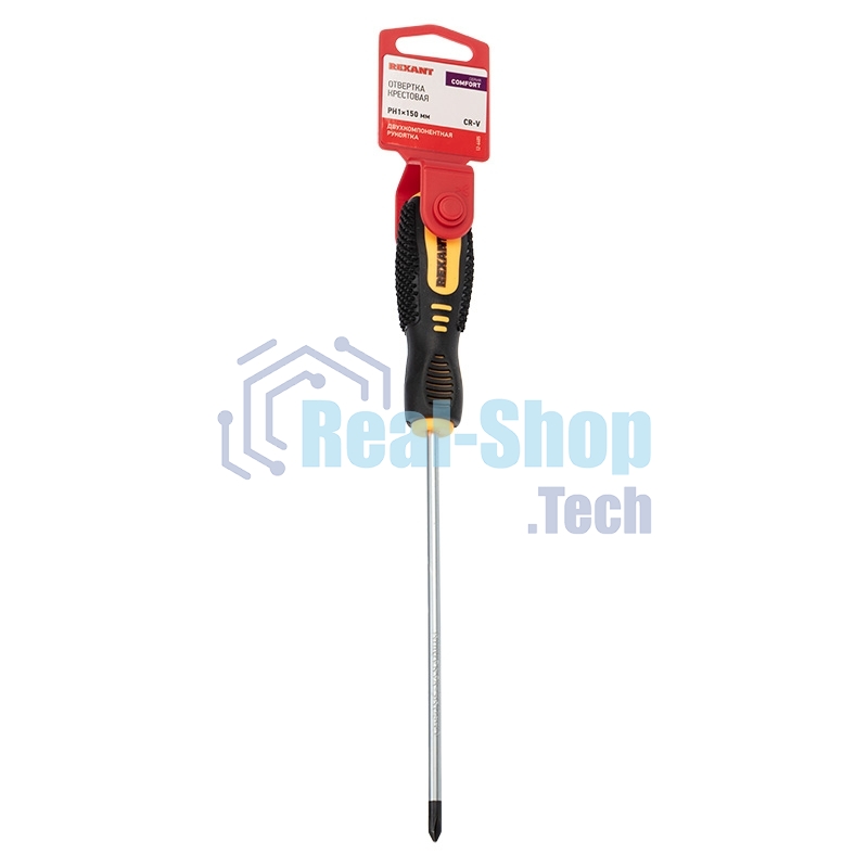 Отвертка крестовая Rexant PH 1х150 мм, двухкомпонентная рукоятка
