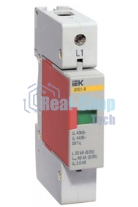 Ограничитель перенапряжения ОПС1-B 1P ИЭК MOP20-1-B