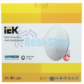 Светильник Iek LDPB0-1003-24-4000-K01 LED ДПБ 1003 24Вт IP20 4000K круг белый диаметр 380 мм, световой поток 1440 Лм