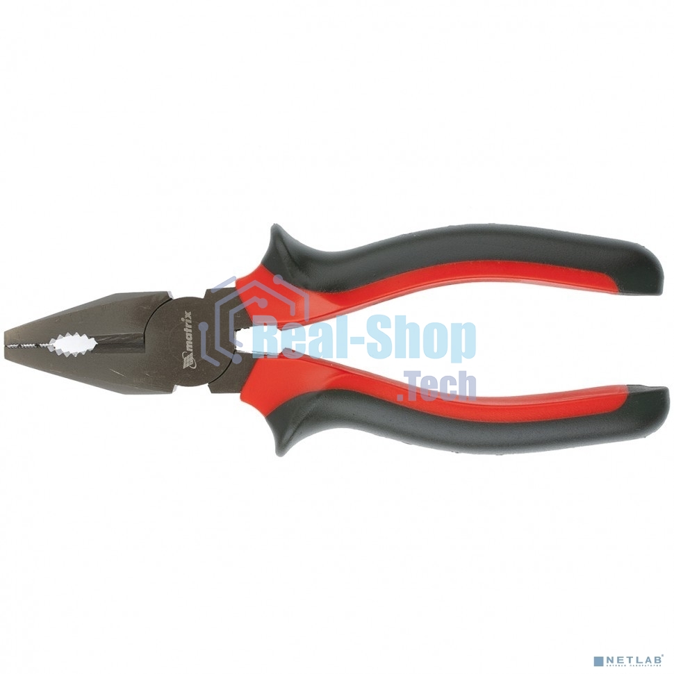 Плоскогубцы Matrix черный Nickel, 200 мм, комбинированные, двухкомпонентные рукоятки