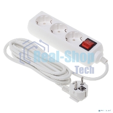 Сетевой фильтр Buro BU-PS3.3/W 3 м (3 розетки) белый (пакет ПЭ)