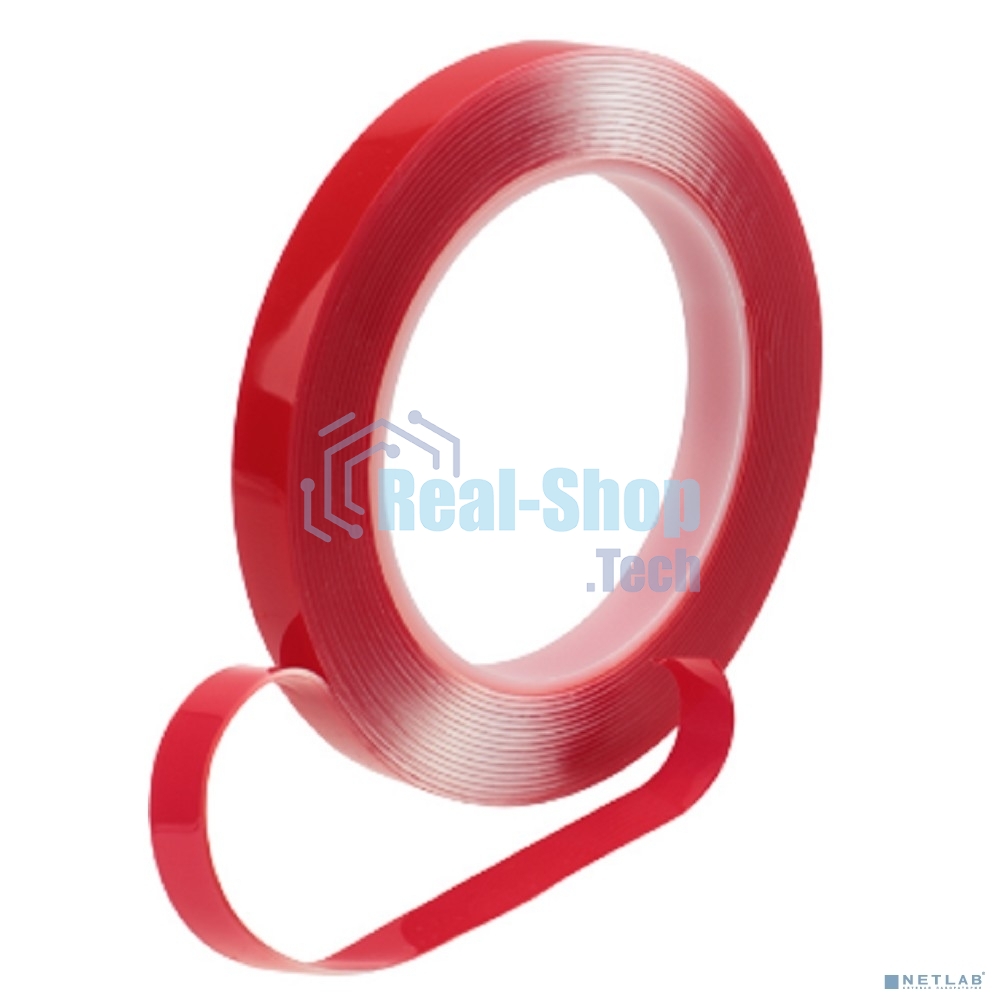 Двухсторонний скотч Rexant, прозрачный, на акриловой основе, 12 мм, ролик 5 м