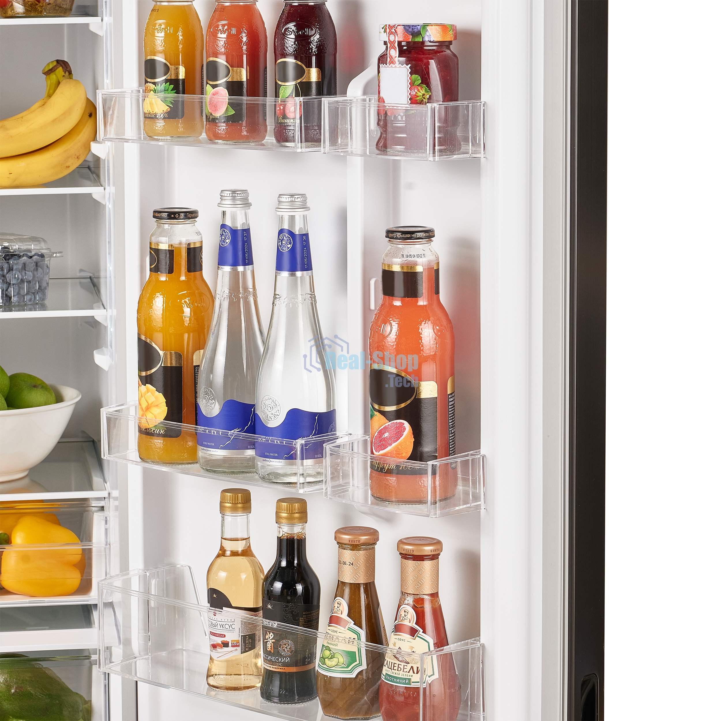 Холодильник Maunfeld MFF200NFSB10 Inverter черный двухкамерный 271/106 л морозилка снизу, NoFrost