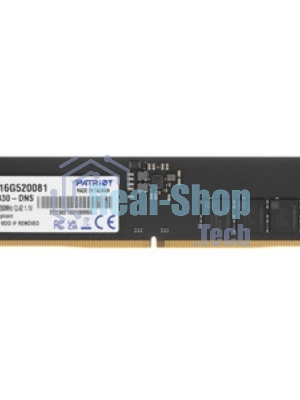 Оперативная память Patriot Signature, DDR5, 16GB (1x16 GB), 5200 MHz, CL42, DIMM