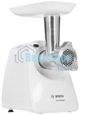 Мясорубка электрическая Bosch MFW2515W белый, 1500 Вт, 1.7 кг/мин, защита от перегрузки, насадки - 4