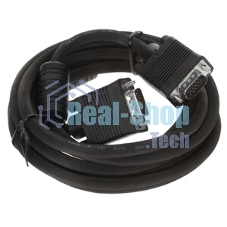 Кабель VGA Pro Cablexpert CC-PVGA-3M, 15M/15M, 3.0м, экран, феррит. кольца, пакет