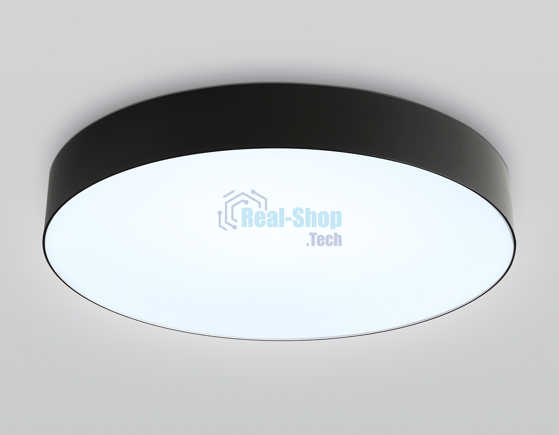 Потолочный светодиодный светильник Ambrella light FZ1365 BK черный IP20 60W 3000-6500K 490*80 (ПДУ ИК)