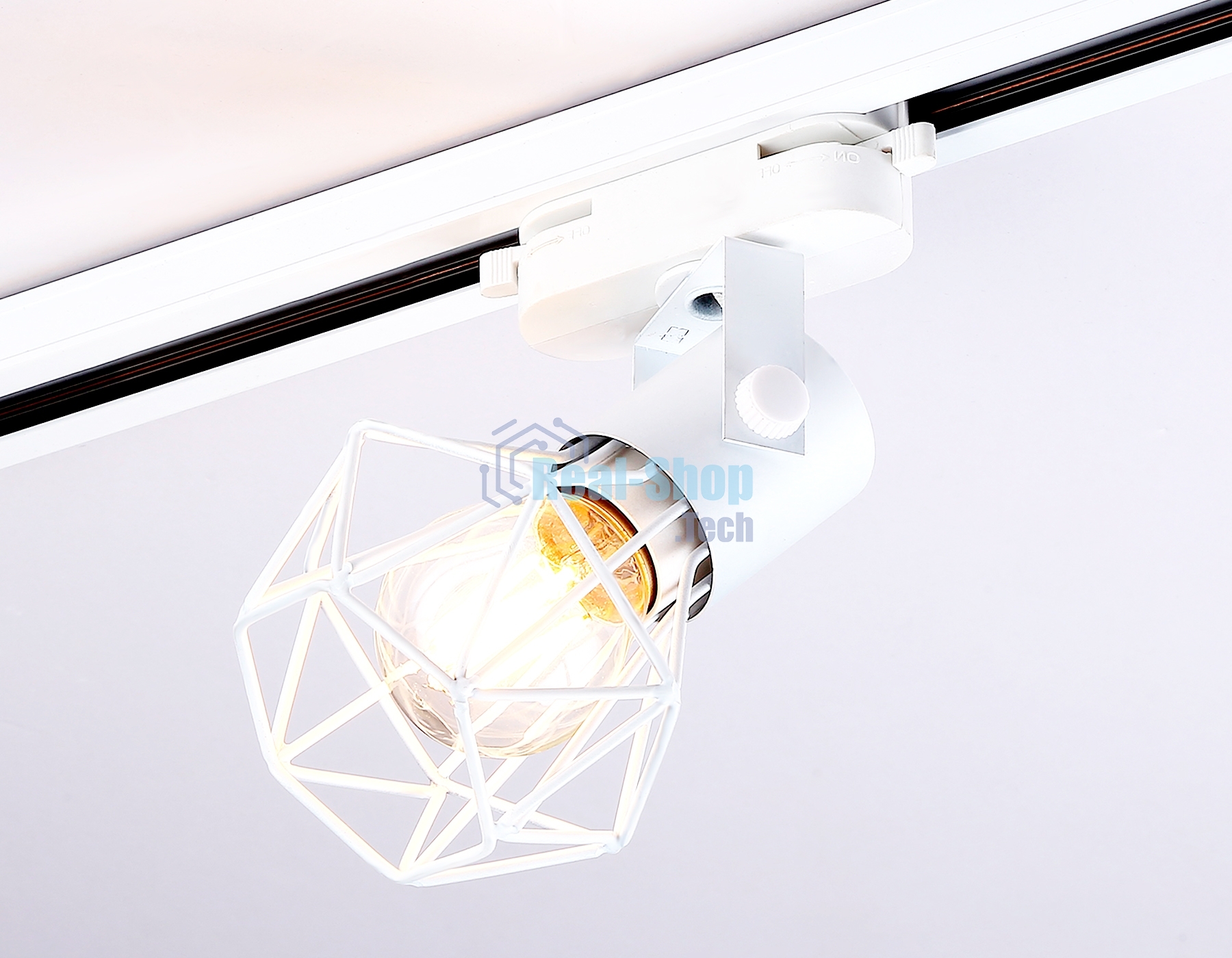 Трековый однофазный светильник Ambrella light GL5001 WH белый E27 max 40W D92*163