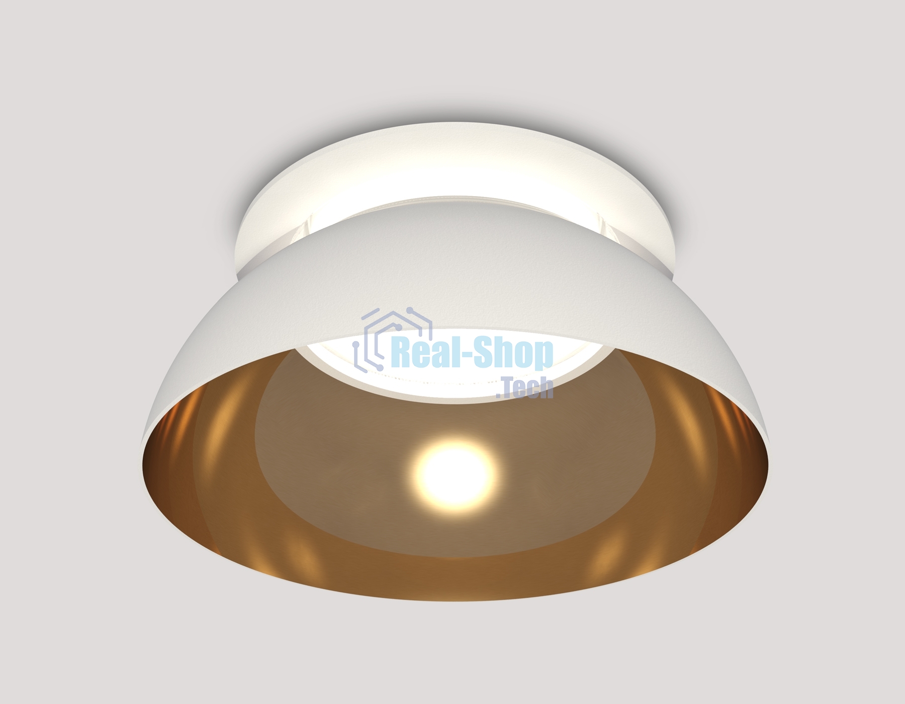 Комплект встраиваемого светильника Ambrella light XC8050101 SWH/PYG/CL белый песок/золото желтое полированное/прозрачный GX53 (C8050, N8144)
