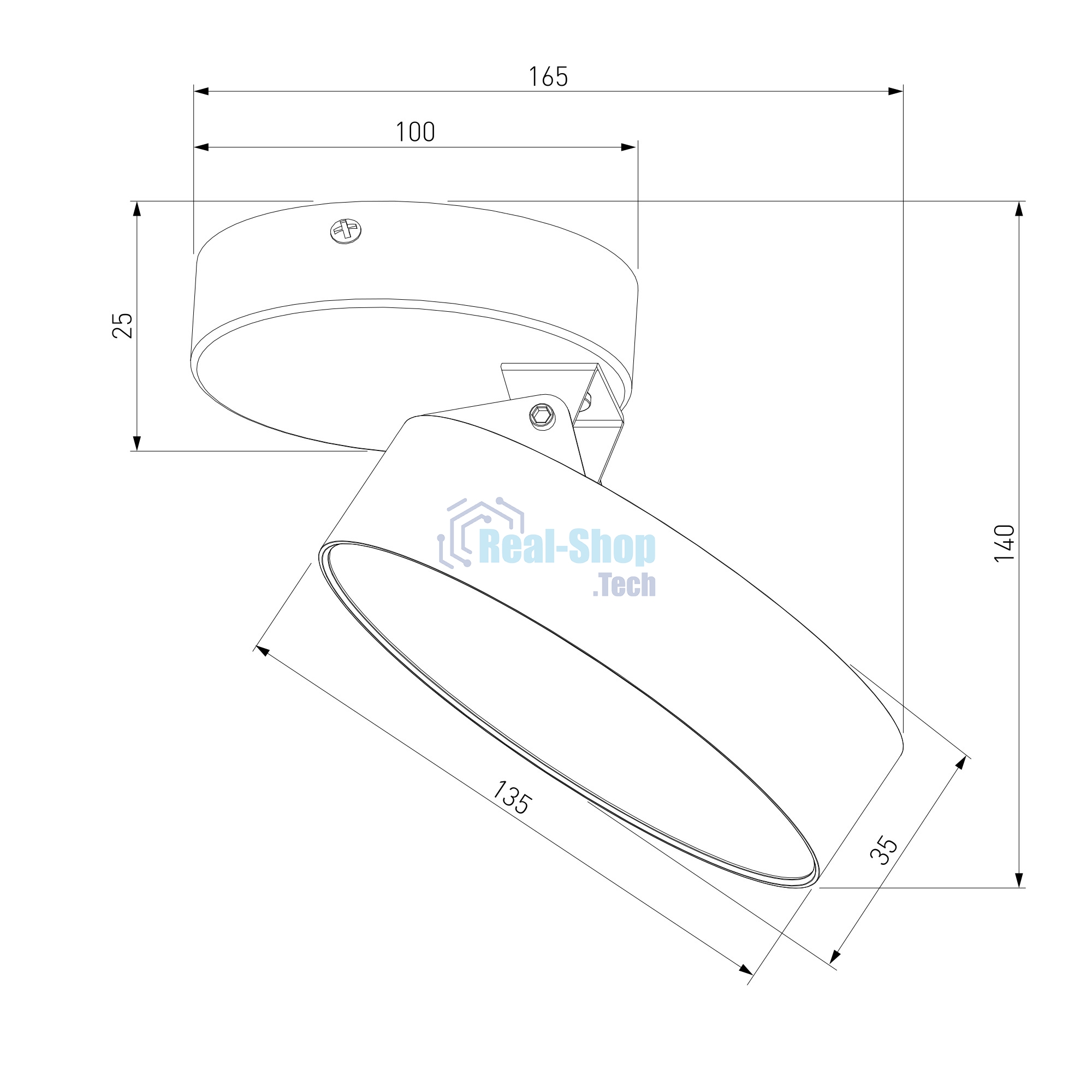 Pila белый 12W 4200К (25135/LED)/Светильник накладной белый