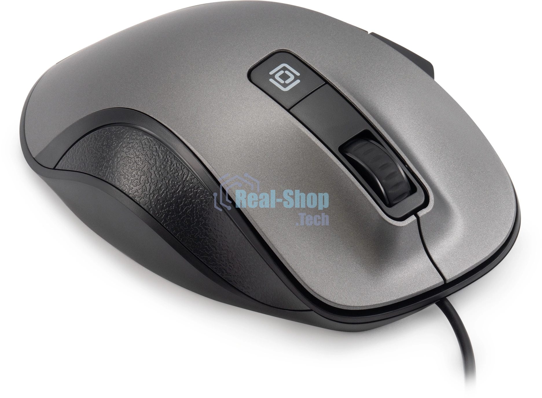 Мышь проводная Oklick 504M черный/серый, 3600 dpi, USB, кнопки - 6