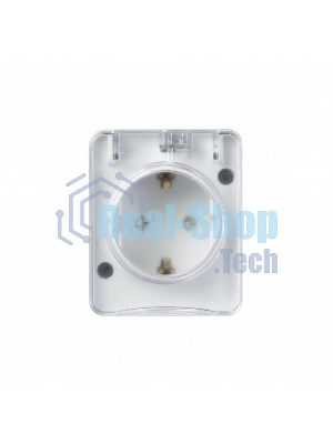 Розетка 1-м ОП AtlasDesign Profi54 16А IP54 250В с заземл. защ. шторки белый SchE ATN540145