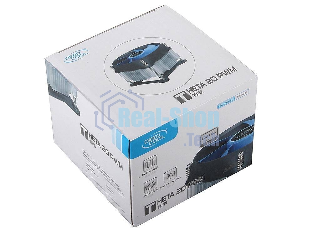 Кулер для процессора DEEPCOOL THETA 20 PWM черный, 100 мм, алюминий, 2400 об/мин, 32.5 дБ, 4 pin, 95 Вт, 60 мм
