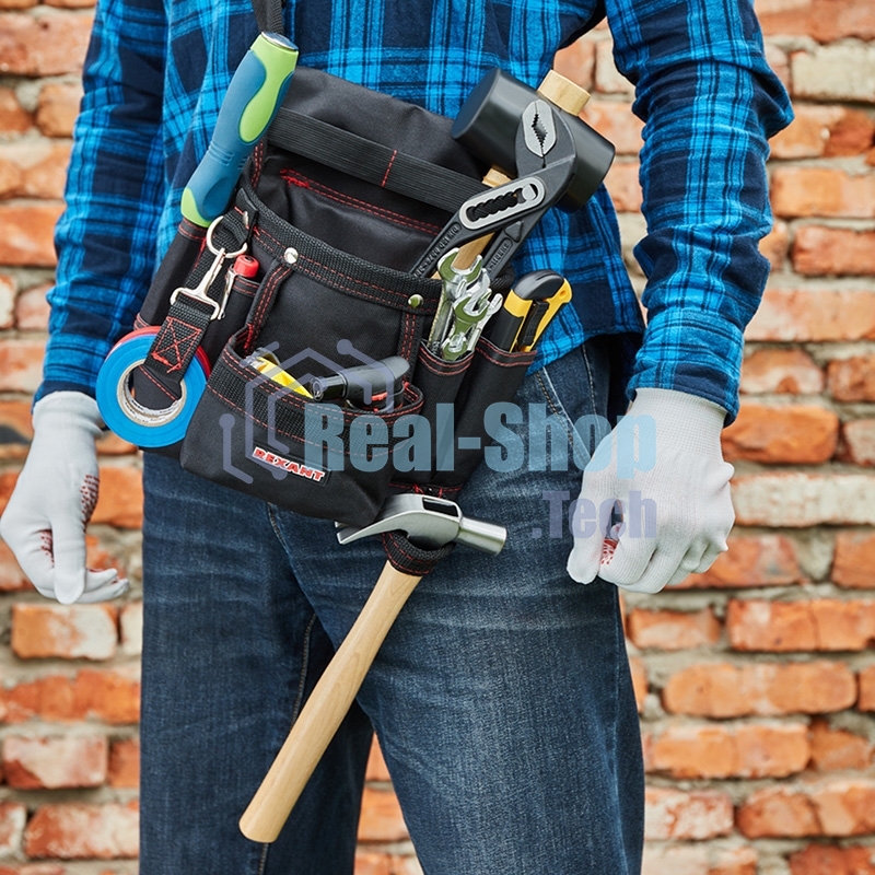 Сумка монтажника поясная с 7 отделениями Rexant RE-7