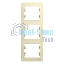 Рамка 3-м Glossa верт. беж. SchE GSL000207