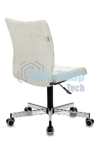 Кресло компьютерное Бюрократ CH-330M/VELV20 без подлокотников, молочный, крестовина металл