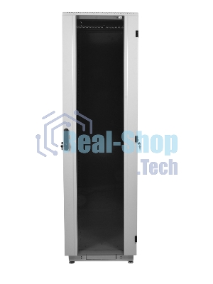 Шкаф телеком. напольный 42U (800x1000) дверь стекло (ШТК-М-42.8.10-1ААА) (3 коробки)