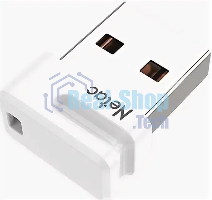 Флешка USB Netac U116 mini (NT03U116N-064G-32WH), 64Gb, USB 3.2, R/W 90/30, белый